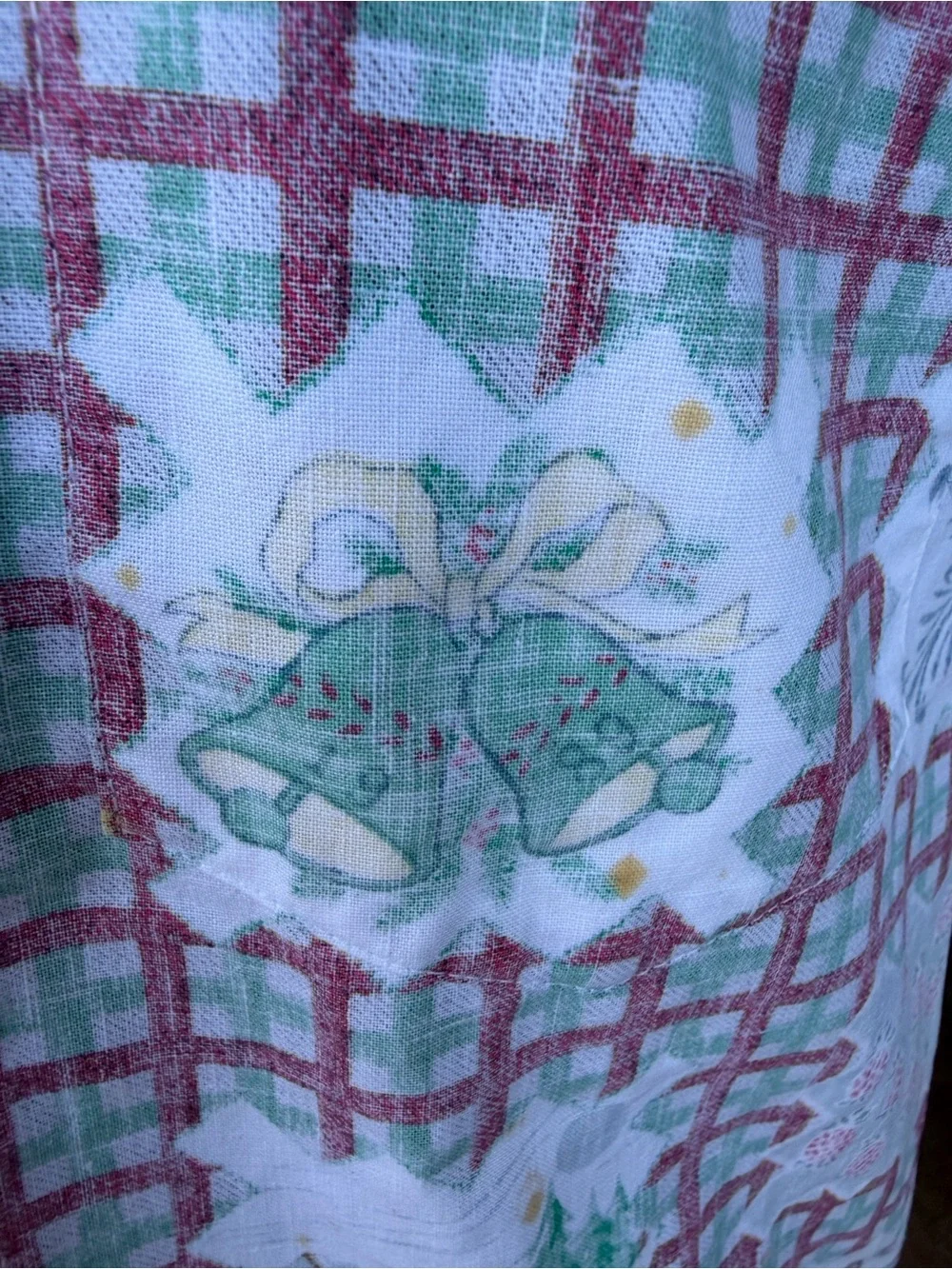 RARE Vintage 1989 Reyn Spooner Mele Kalikimaka Button Front Christmas Shirt Sz M